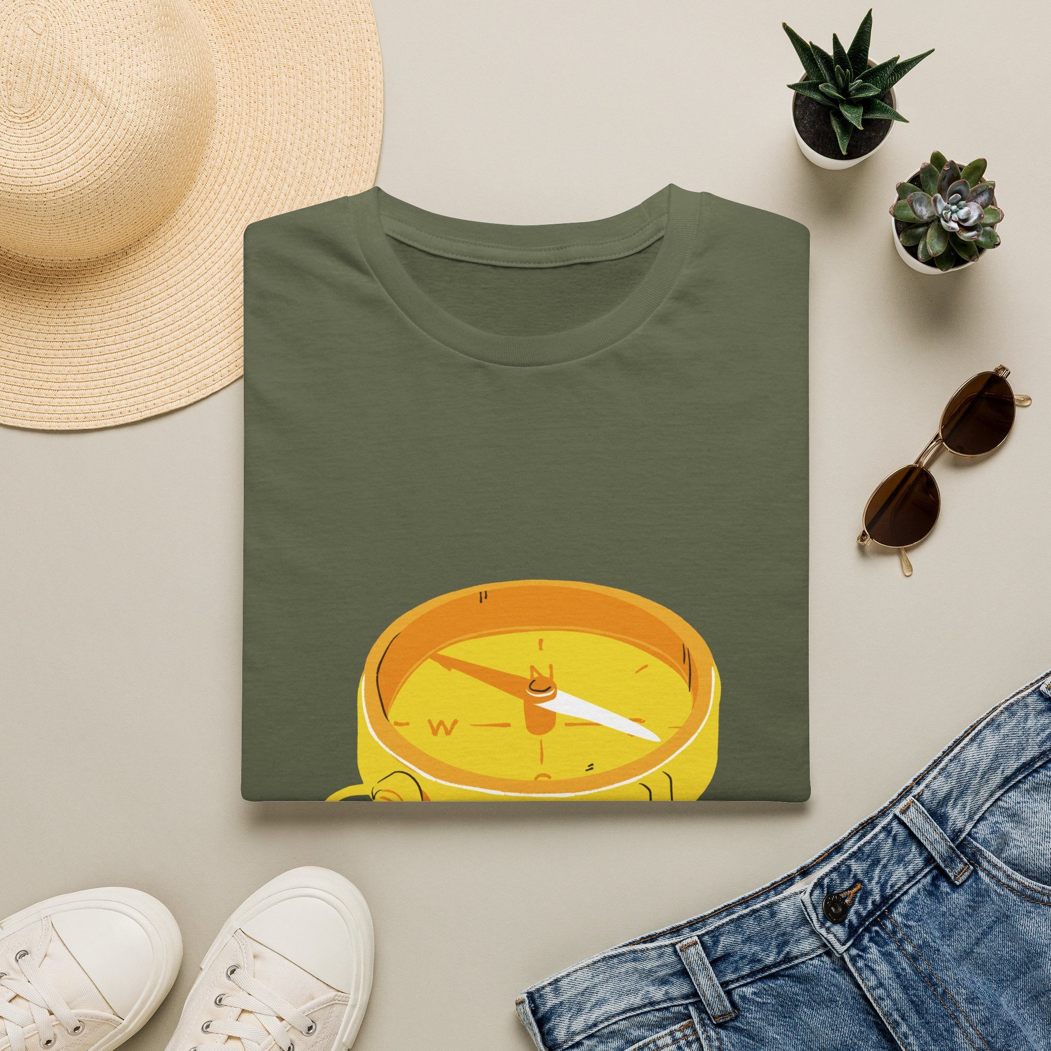 You're Not Lost Compass T-Shirt — Motivational Adventure Graphic Tee