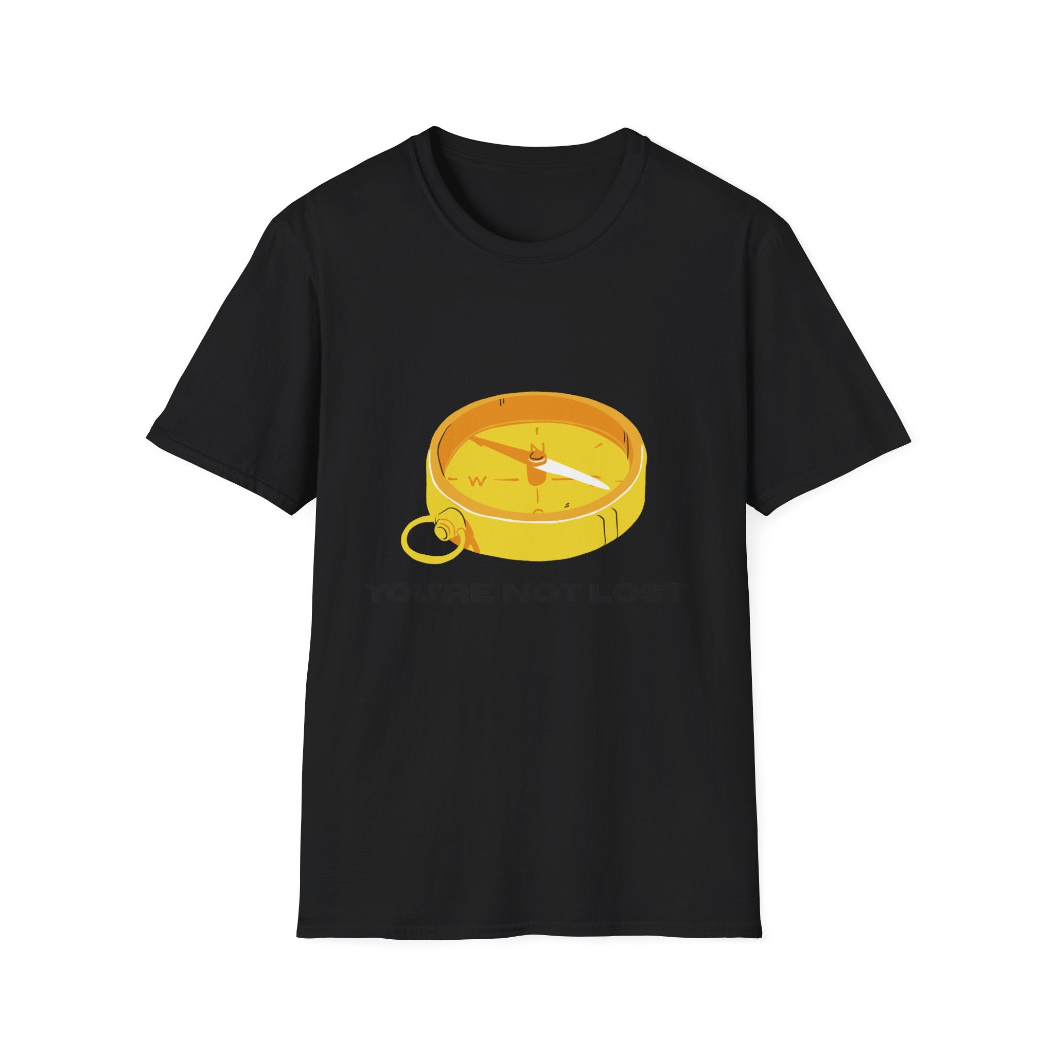 You're Not Lost Compass T-Shirt — Motivational Adventure Graphic Tee