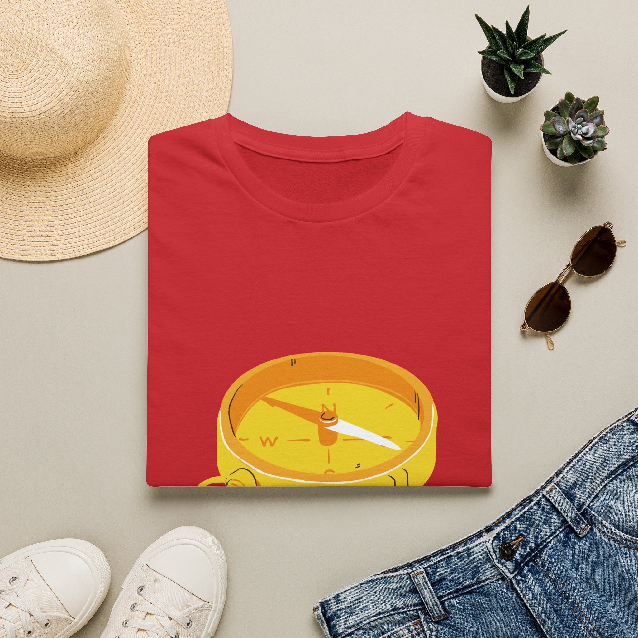 You're Not Lost Compass T-Shirt — Motivational Adventure Graphic Tee