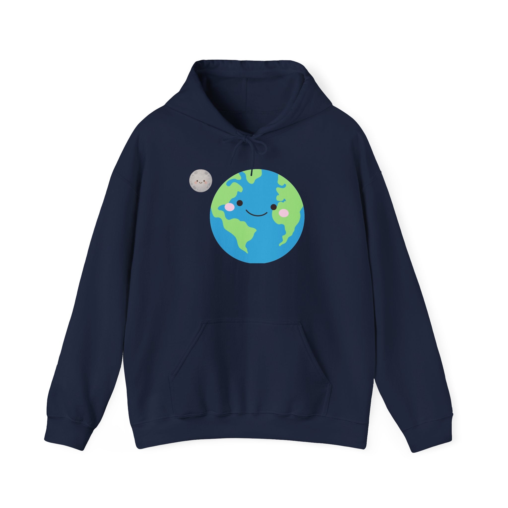 Earth Day Hoodie — Cute Smiling Planet Graphic Sweatshirt