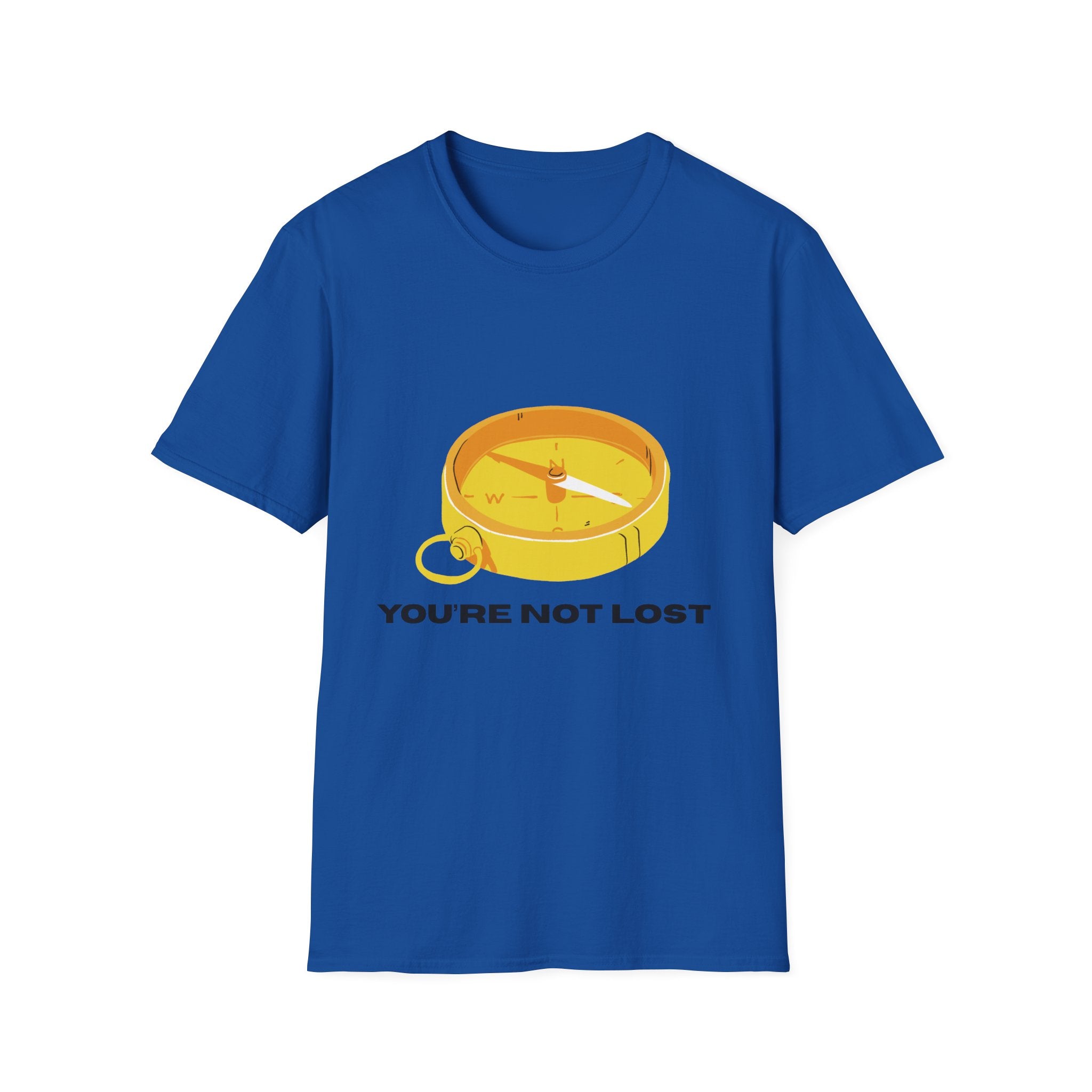 You're Not Lost Compass T-Shirt — Motivational Adventure Graphic Tee