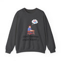 Study Break Crewneck Sweatshirt — "Don't Wanna Study Today :/" Graphic