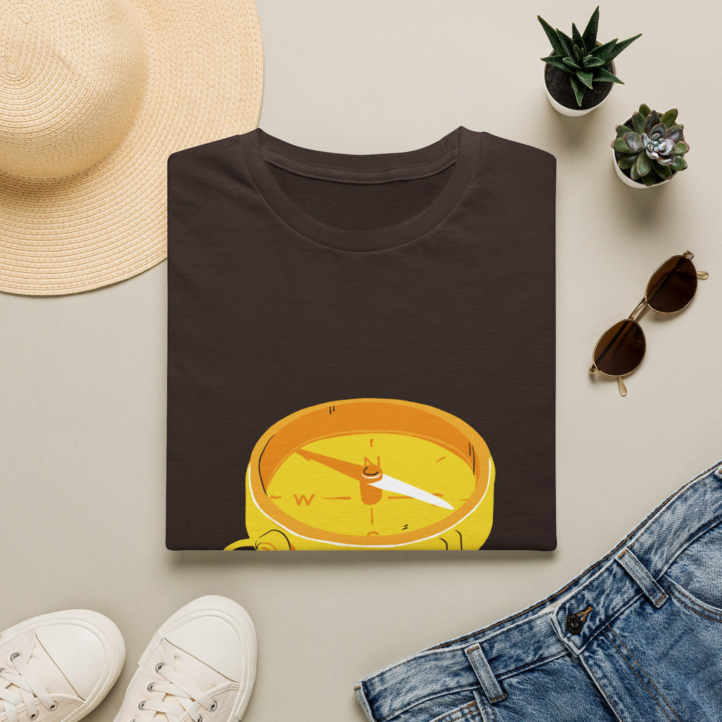 You're Not Lost Compass T-Shirt — Motivational Adventure Graphic Tee