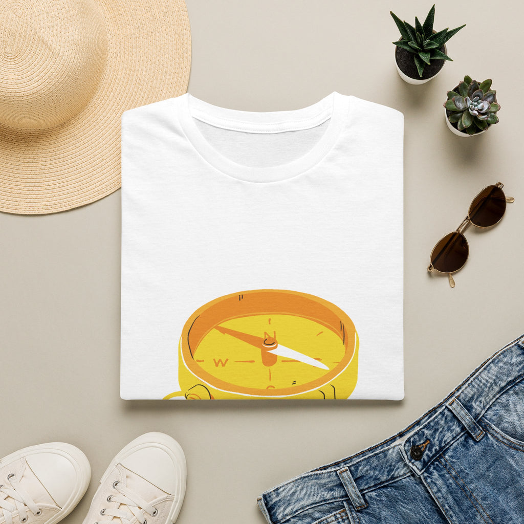You're Not Lost Compass T-Shirt — Motivational Adventure Graphic Tee