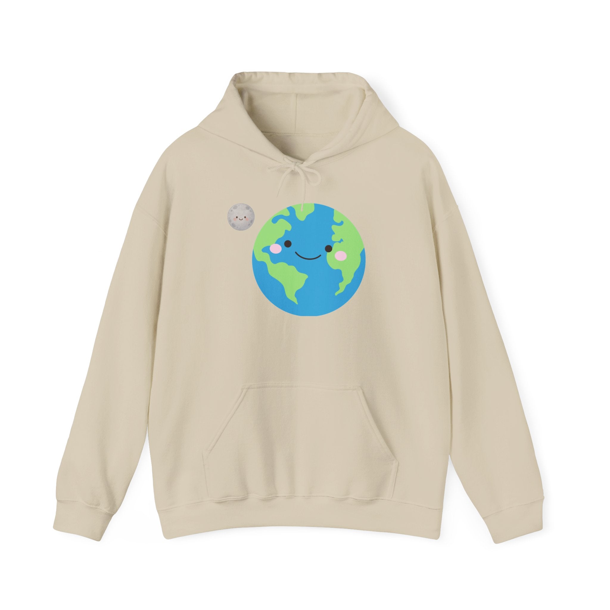Earth Day Hoodie — Cute Smiling Planet Graphic Sweatshirt