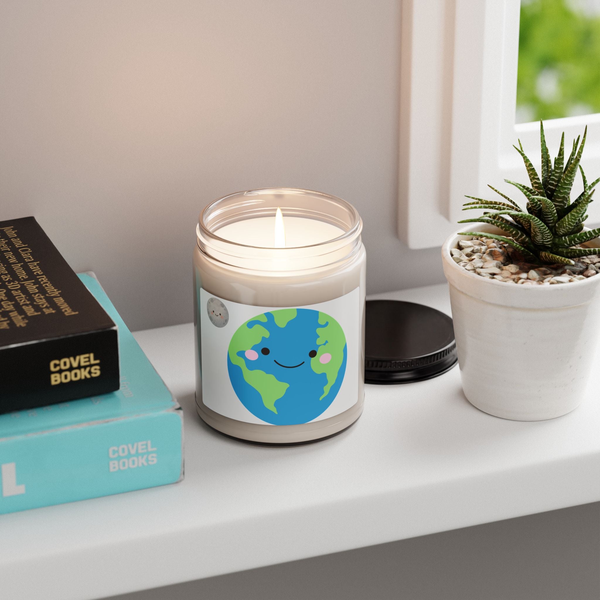 Earth Smile Scented Soy Candle — 9oz Eco-Friendly Gift