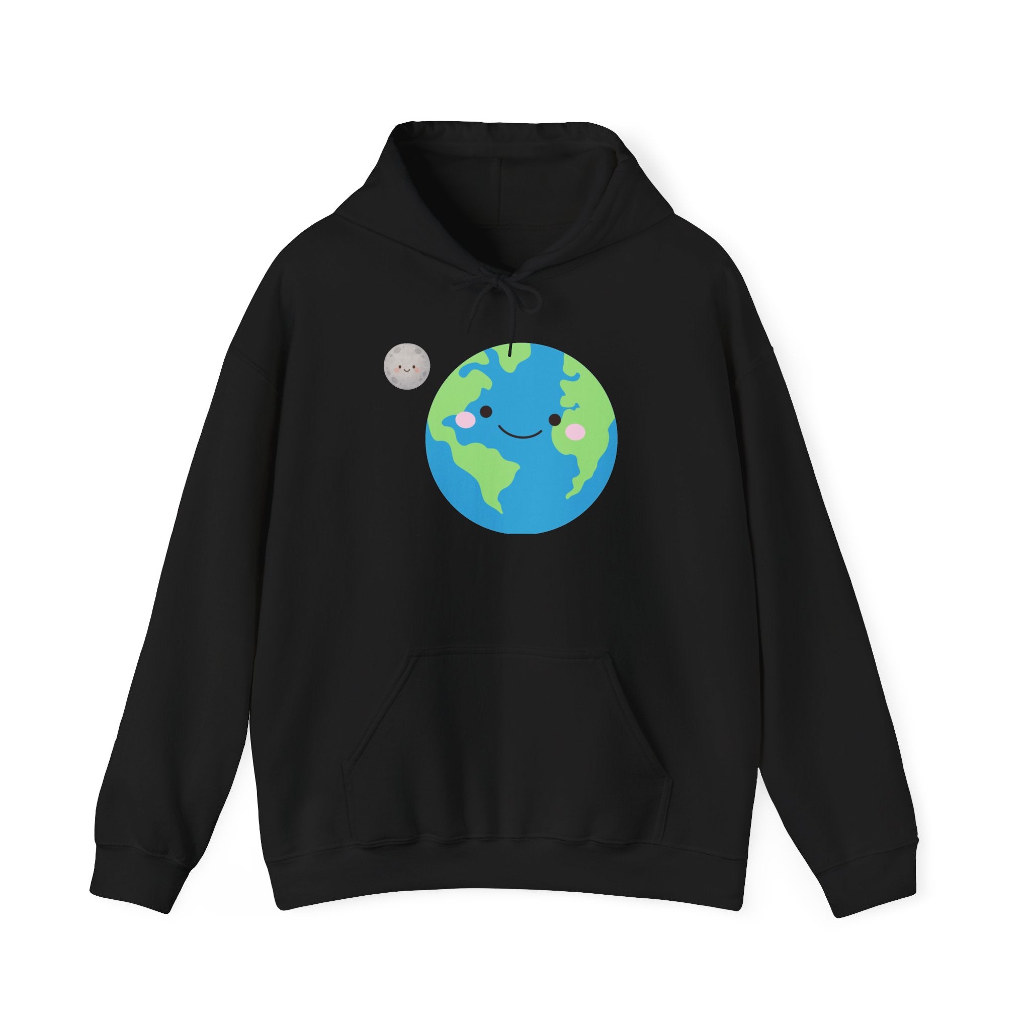 Earth Day Hoodie — Cute Smiling Planet Graphic Sweatshirt
