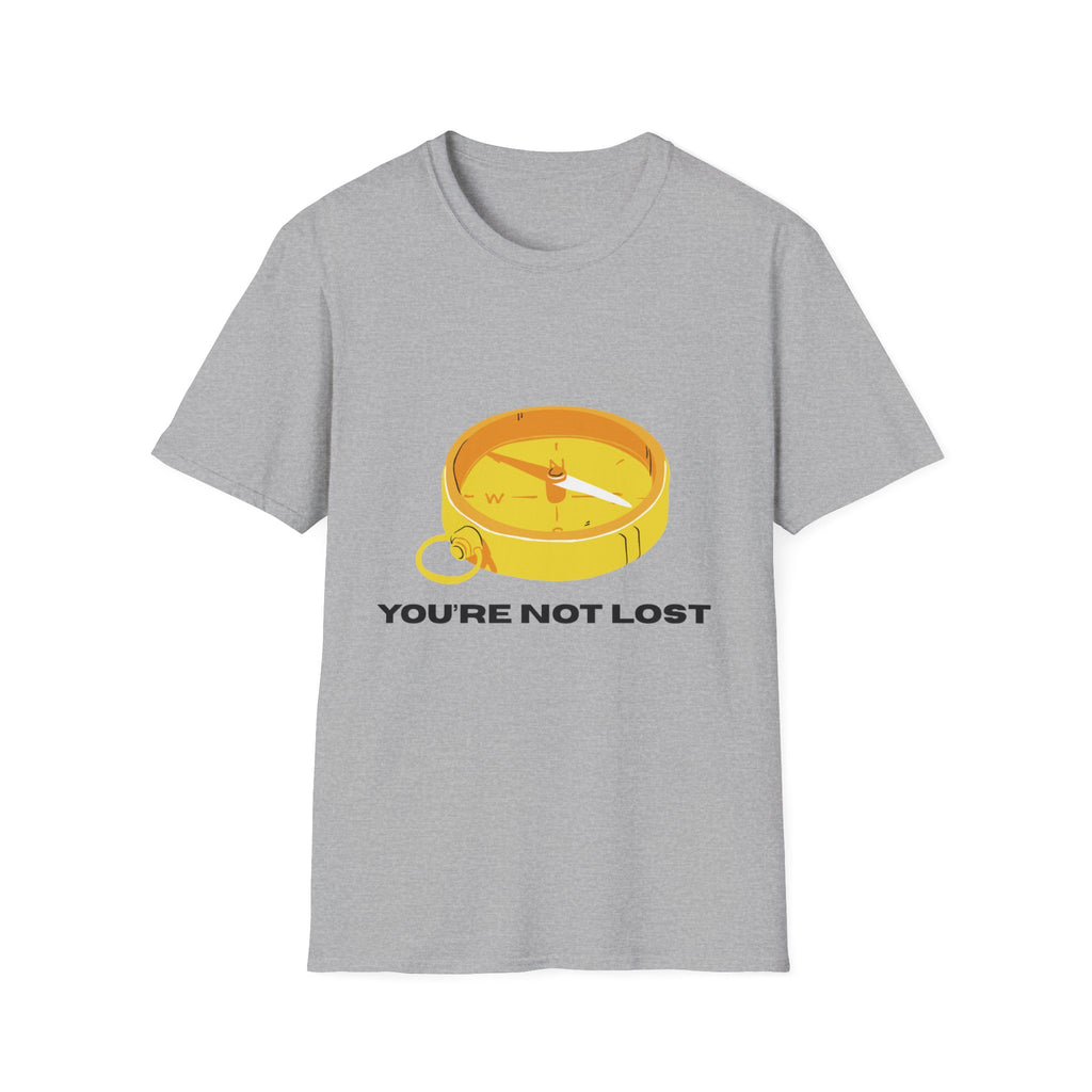 You're Not Lost Compass T-Shirt — Motivational Adventure Graphic Tee