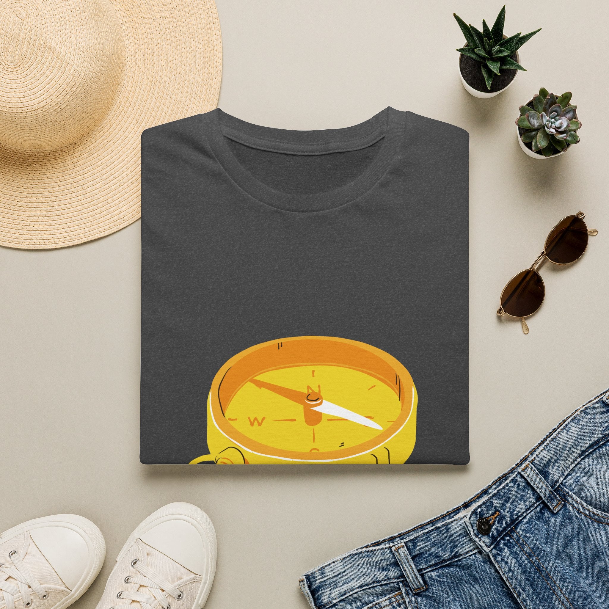 You're Not Lost Compass T-Shirt — Motivational Adventure Graphic Tee