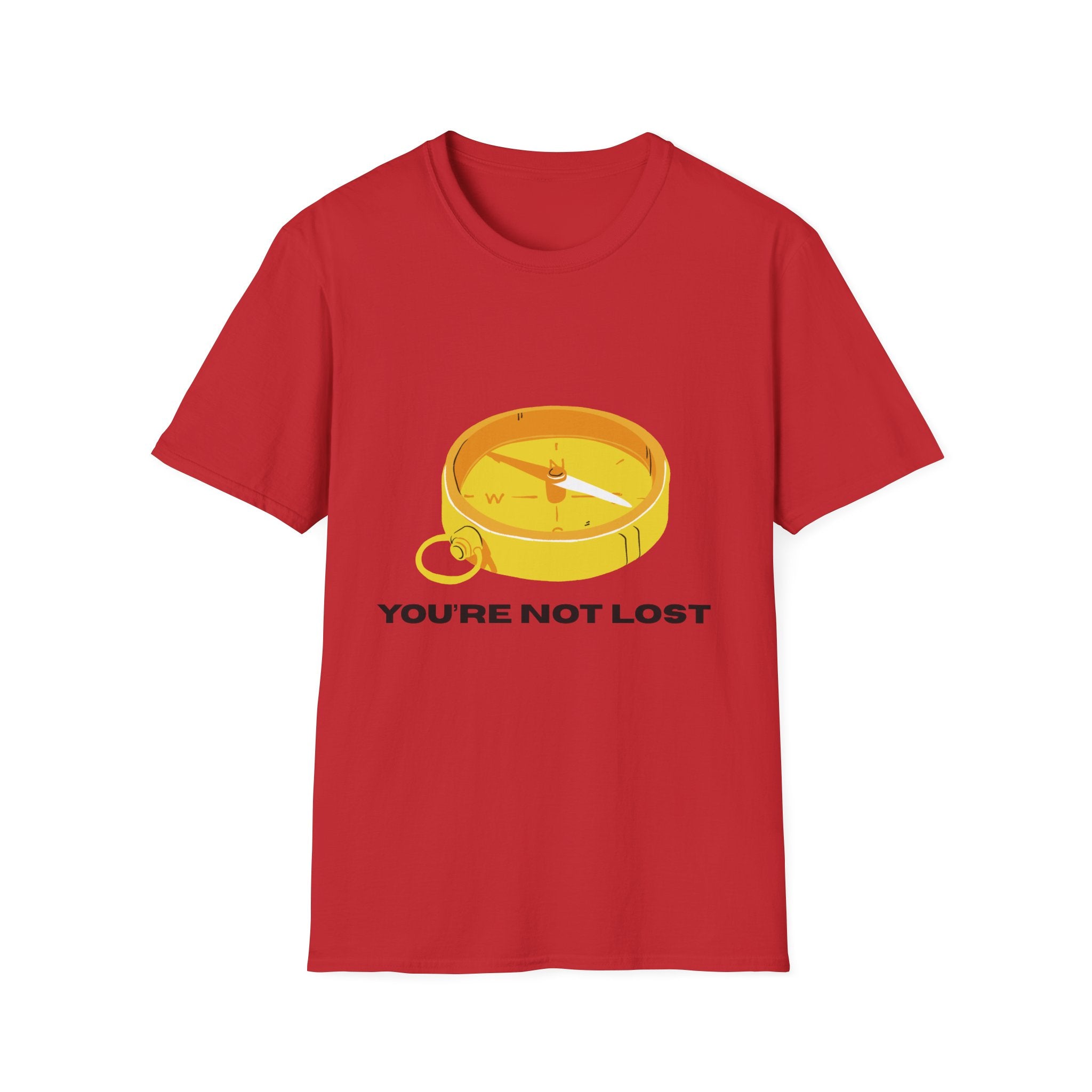You're Not Lost Compass T-Shirt — Motivational Adventure Graphic Tee