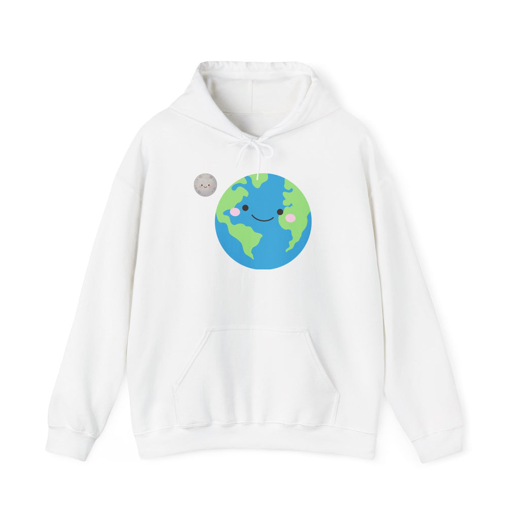 Earth Day Hoodie — Cute Smiling Planet Graphic Sweatshirt