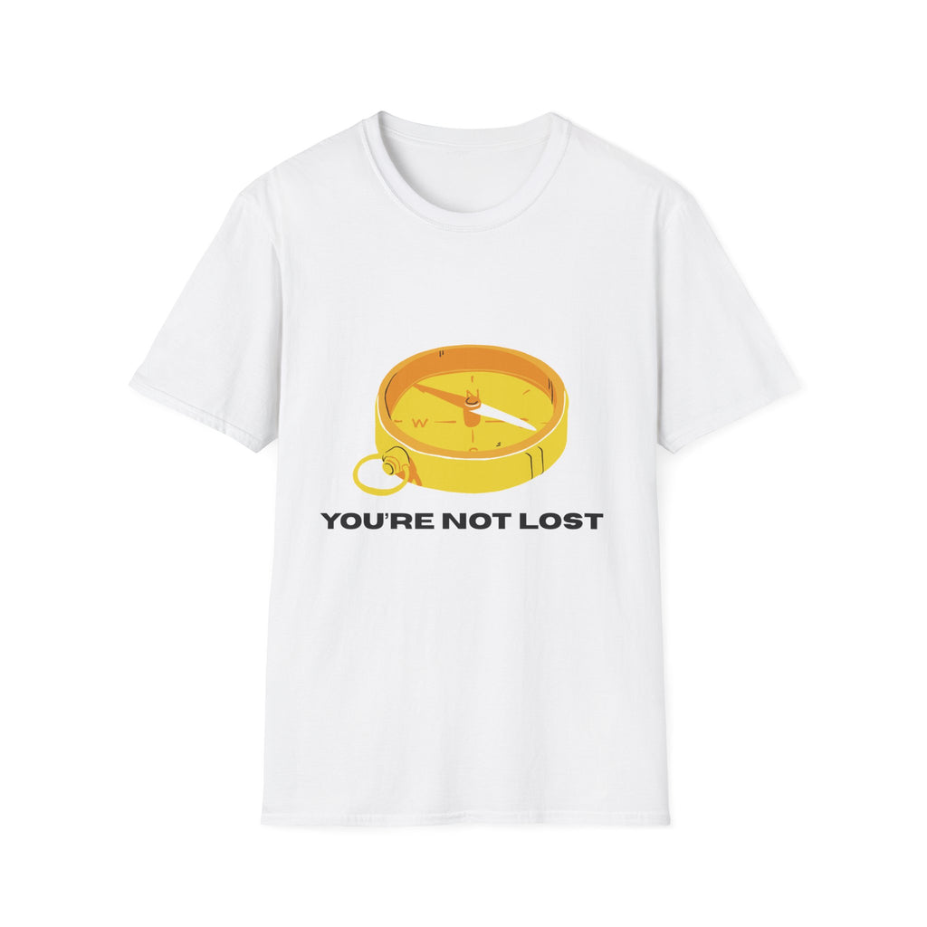 You're Not Lost Compass T-Shirt — Motivational Adventure Graphic Tee