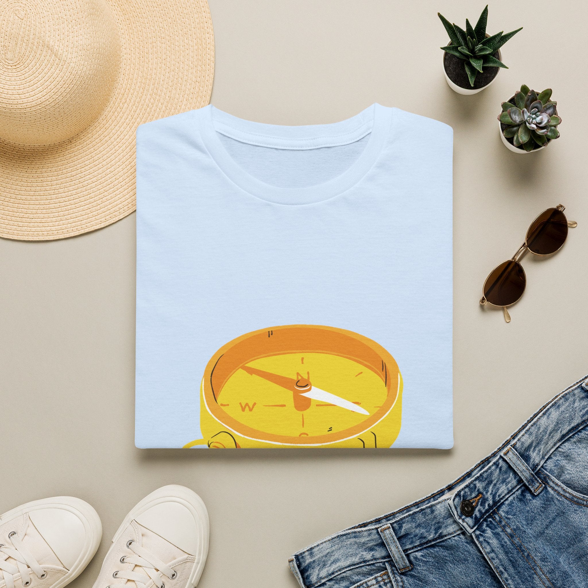You're Not Lost Compass T-Shirt — Motivational Adventure Graphic Tee