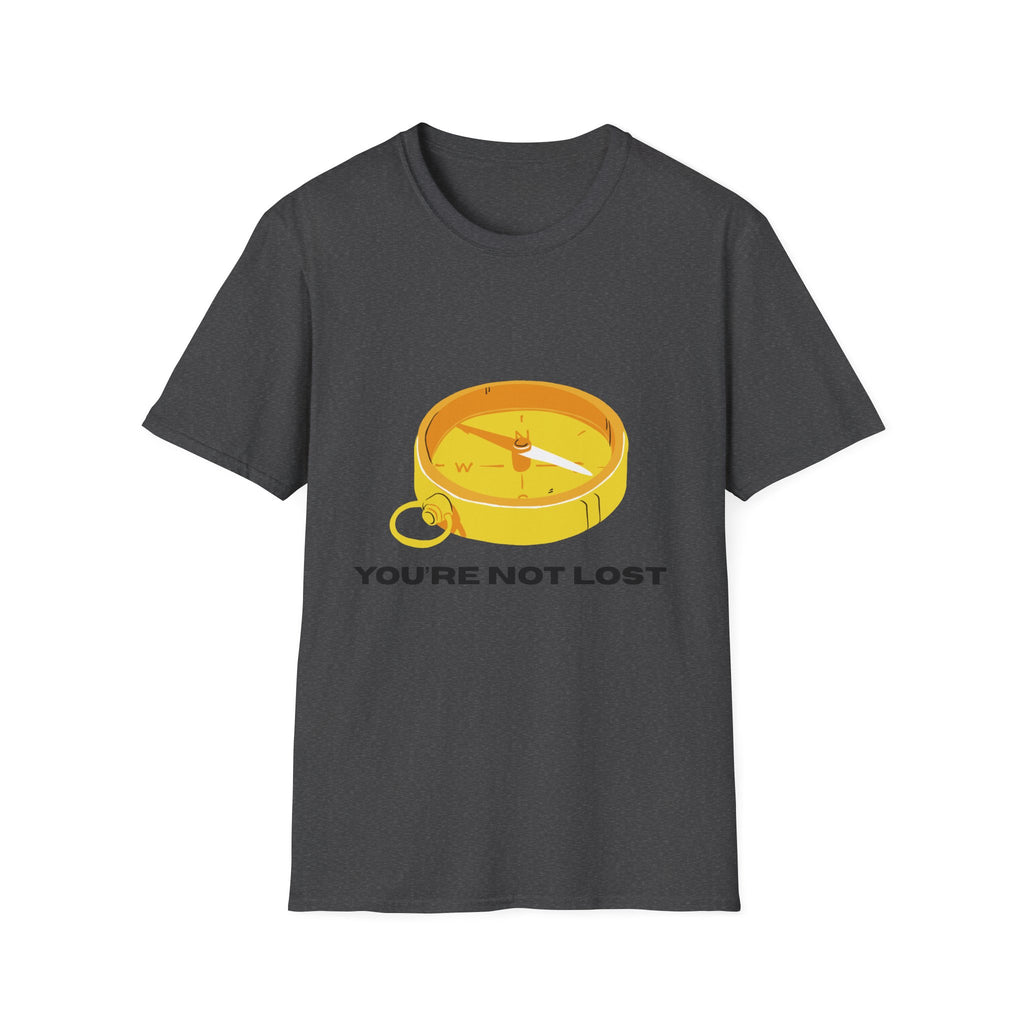 You're Not Lost Compass T-Shirt — Motivational Adventure Graphic Tee