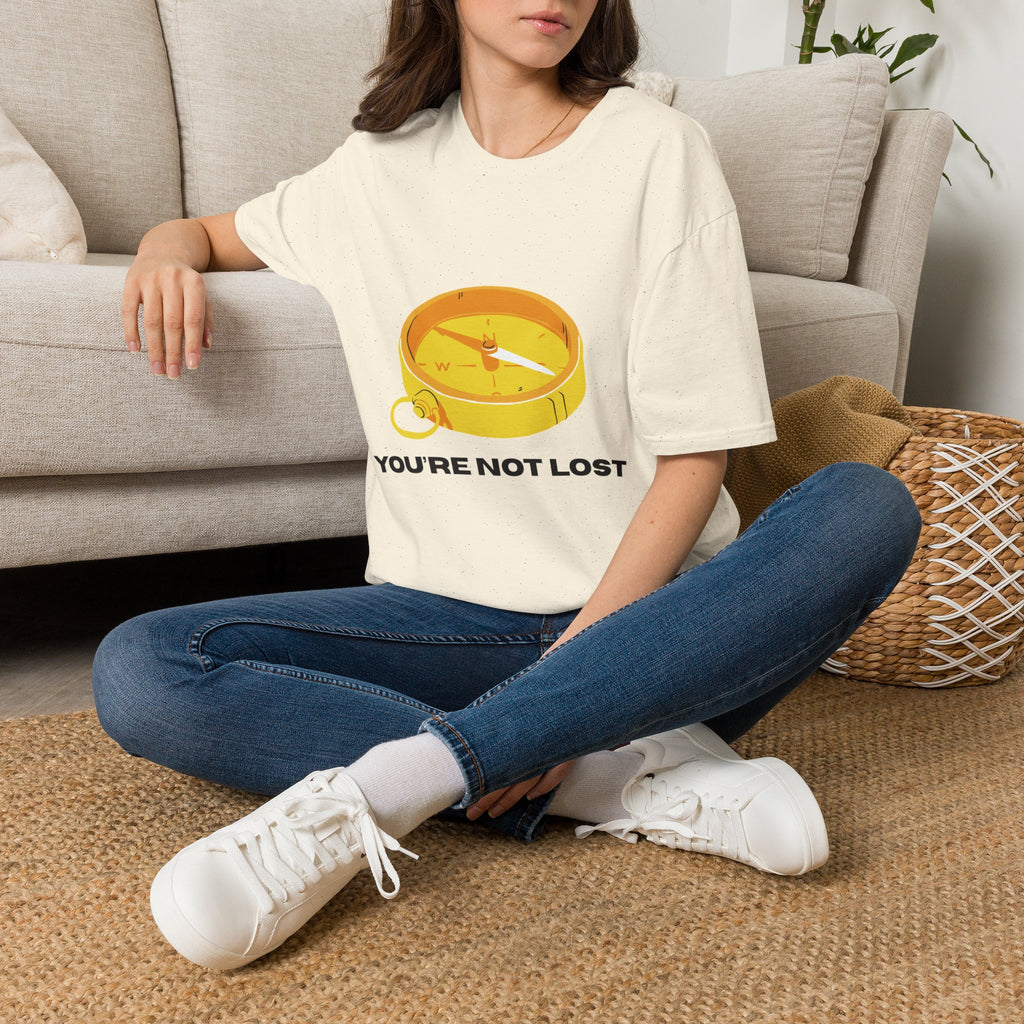 You're Not Lost Compass T-Shirt — Motivational Adventure Graphic Tee