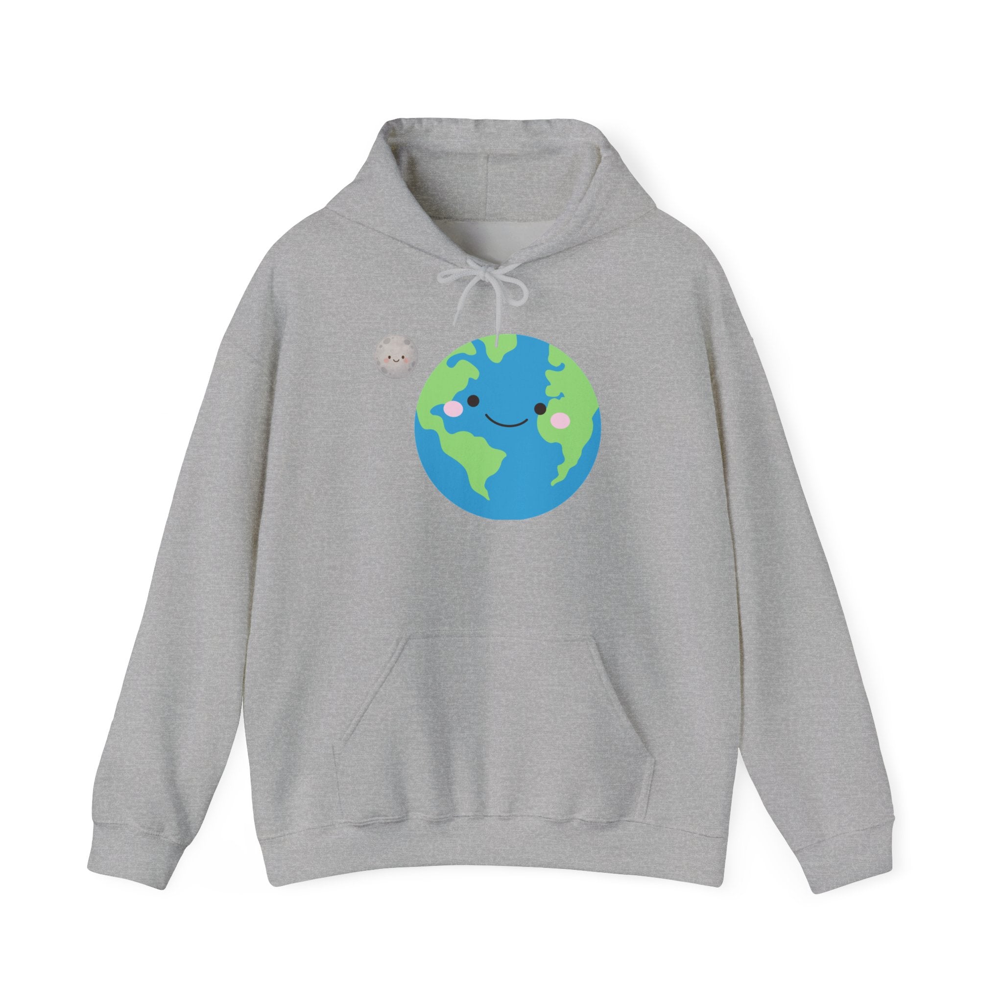 Earth Day Hoodie — Cute Smiling Planet Graphic Sweatshirt