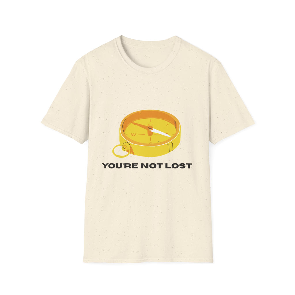 You're Not Lost Compass T-Shirt — Motivational Adventure Graphic Tee