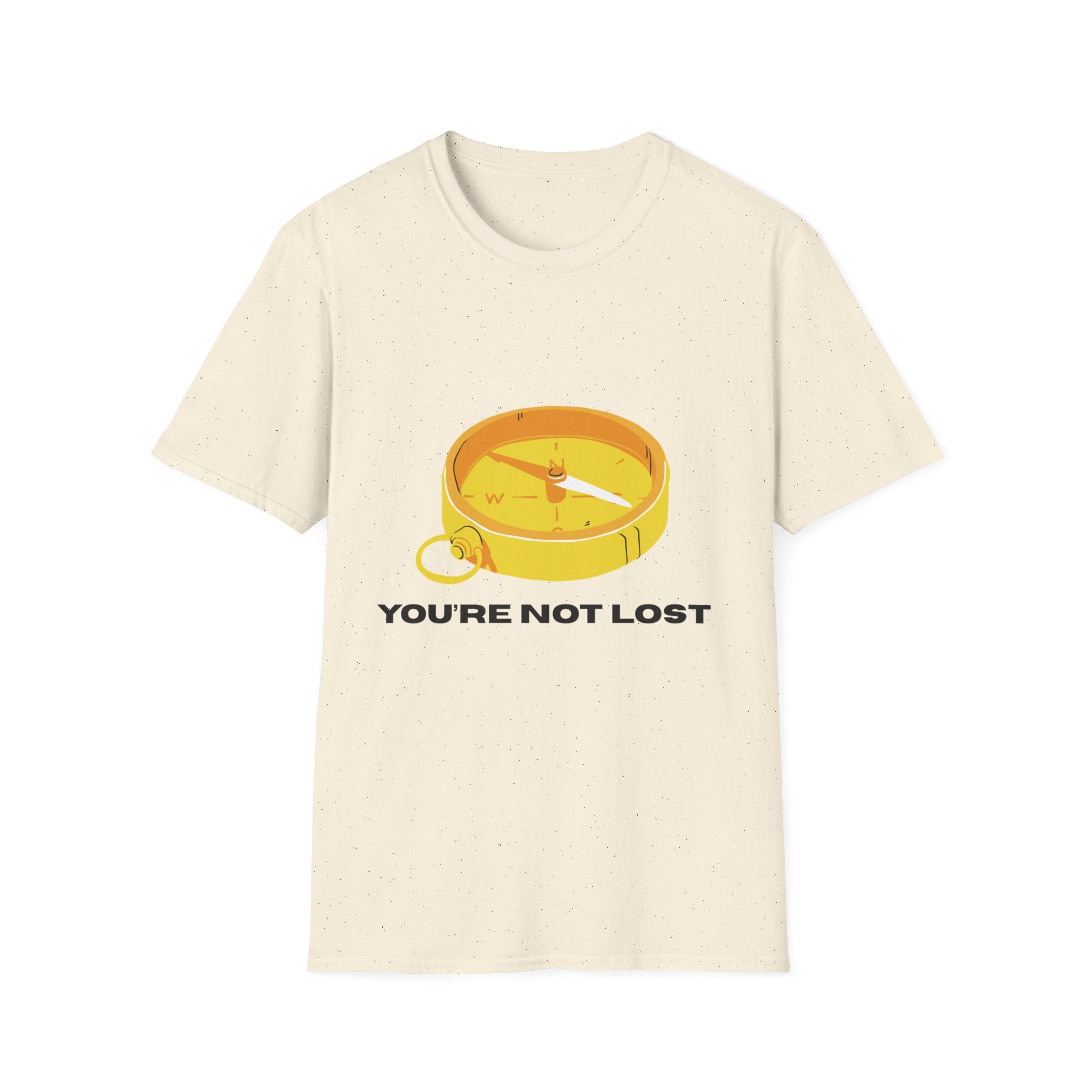 You're Not Lost Compass T-Shirt — Motivational Adventure Graphic Tee