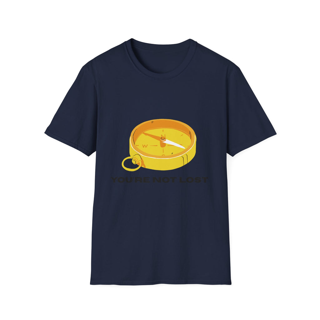 You're Not Lost Compass T-Shirt — Motivational Adventure Graphic Tee