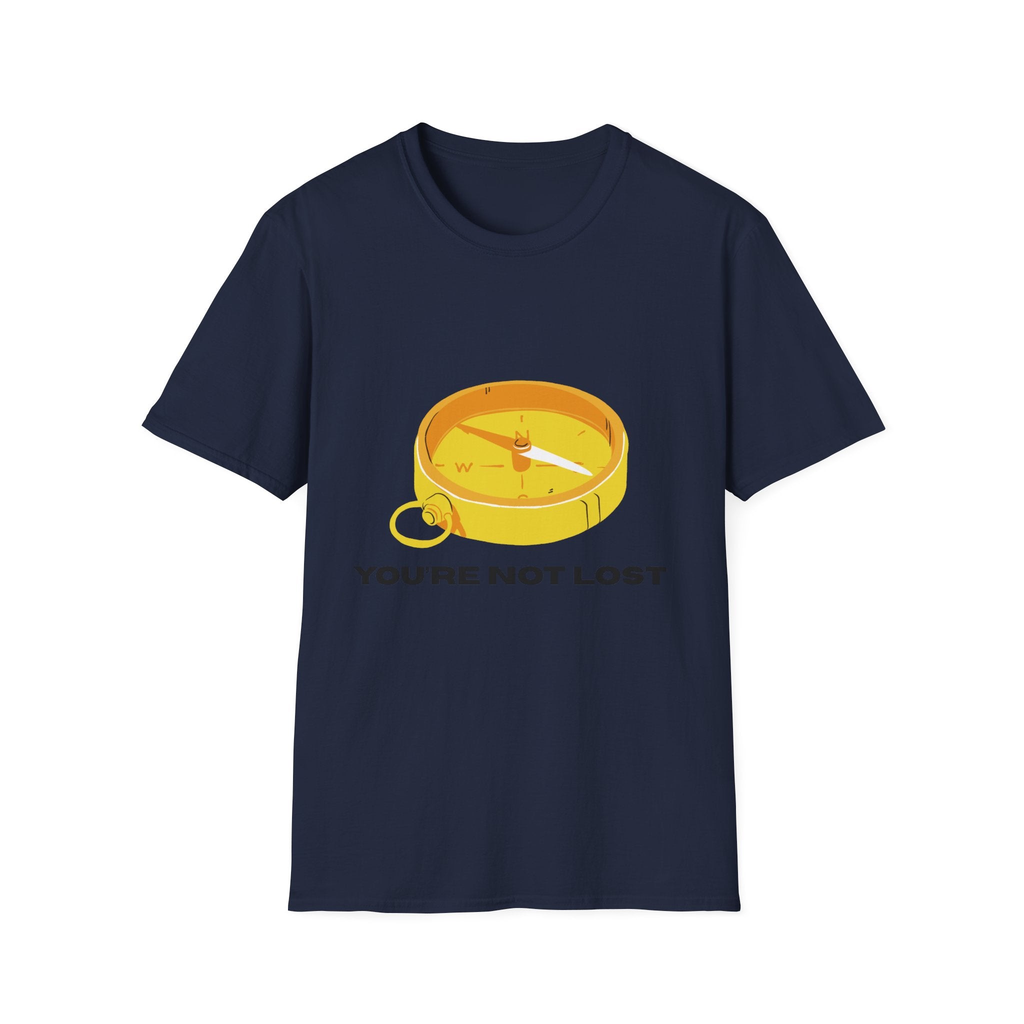 You're Not Lost Compass T-Shirt — Motivational Adventure Graphic Tee