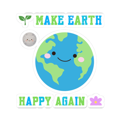 Make Earth Happy Again Kiss-Cut Sticker Set